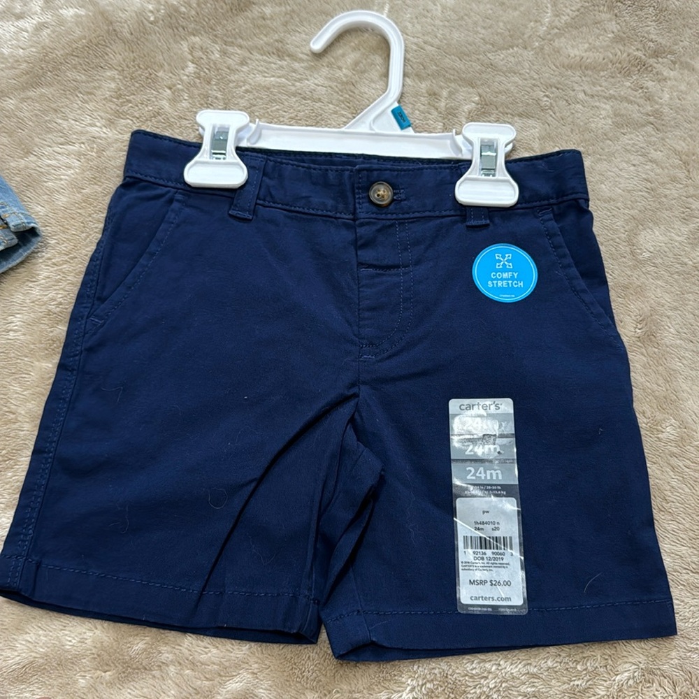 Navy carters shorts NWT